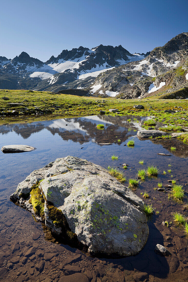 Blick auf den Totenfeldkopf, Bieltal, Tirol, Österreich