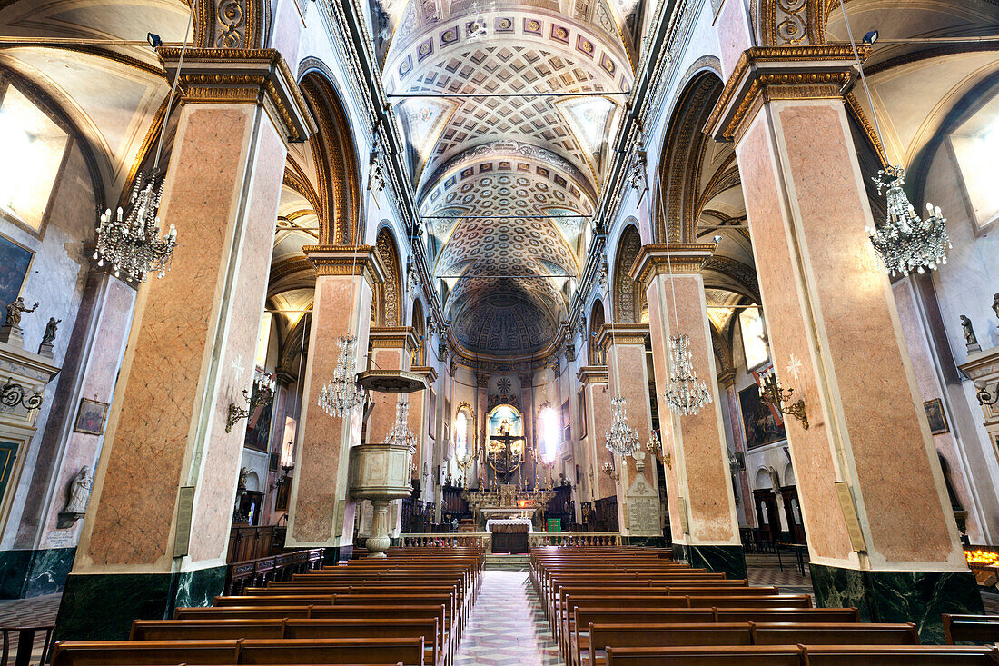 Kathedrale Ste Marie, Baroque interior, Terra Nova, Bastia, Korsika, Frankreich