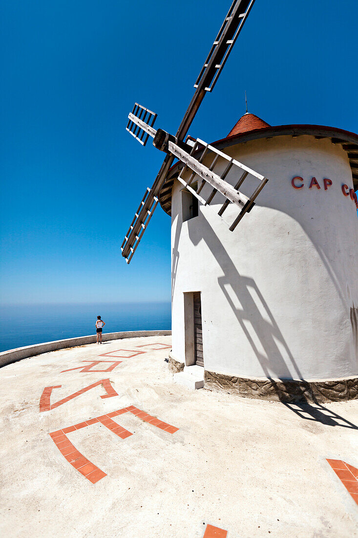 Moulin Mattéi windmill on the tip of Cap Course, Corsica, France