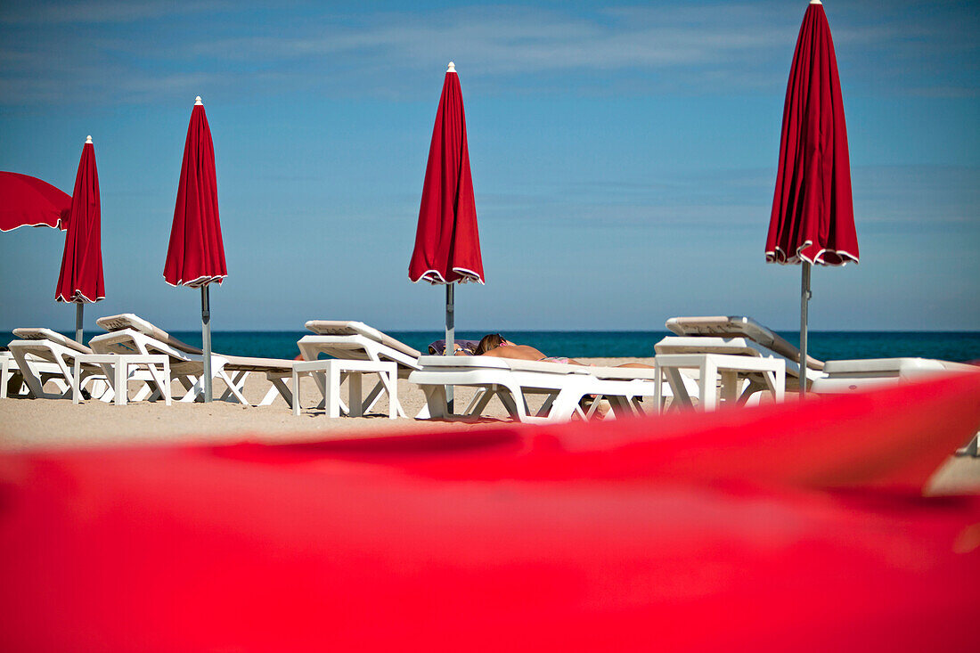 Strand Scaffa Rossa, Solenzara, Castagniccia, Korsika, Frankreich