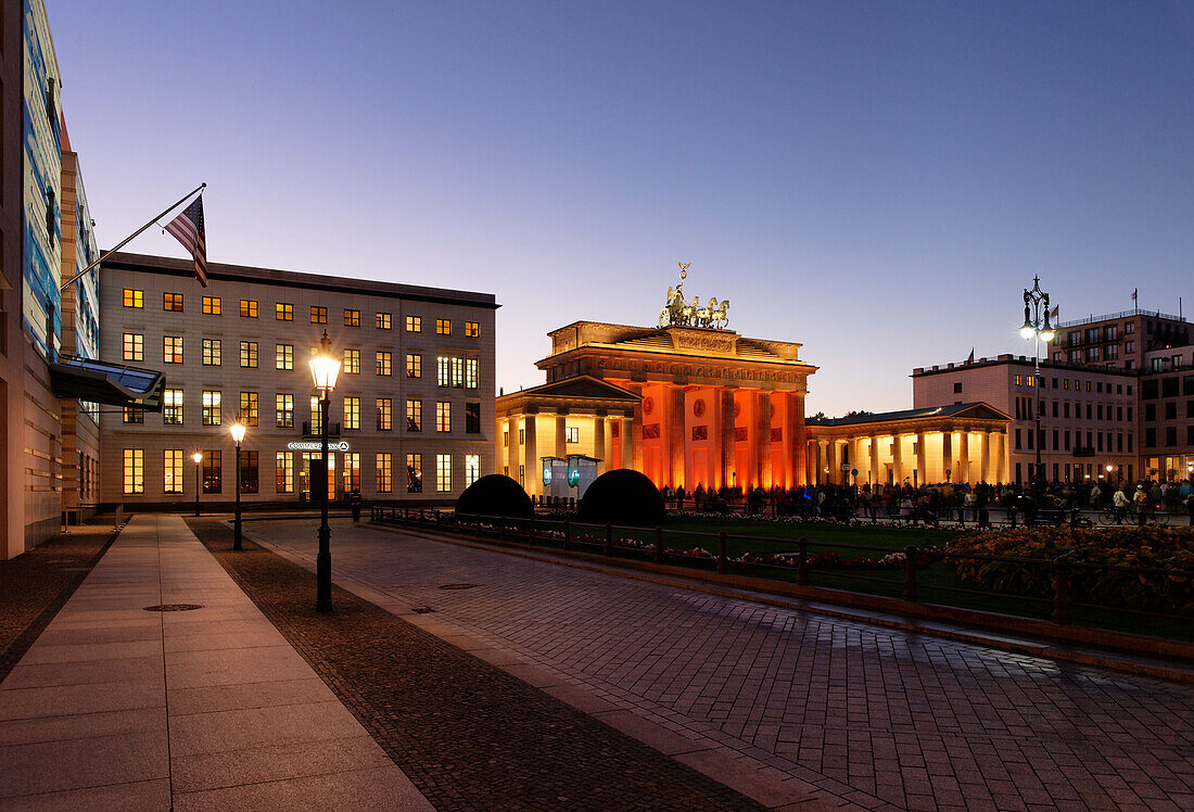 Brandenburger Tor am Pariser Platz, Festival of Lights, Berlin Mitte, Berlin, Deutschland
