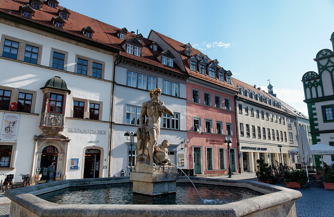 Market Fountain, market, Weimar, Thuringia, Germany