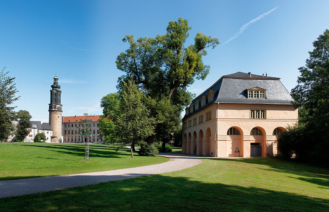 Stadt und Residenzschloß, UNESCO Weltkulturerbe, Park an der Ilm, Weimar, Thüringen
