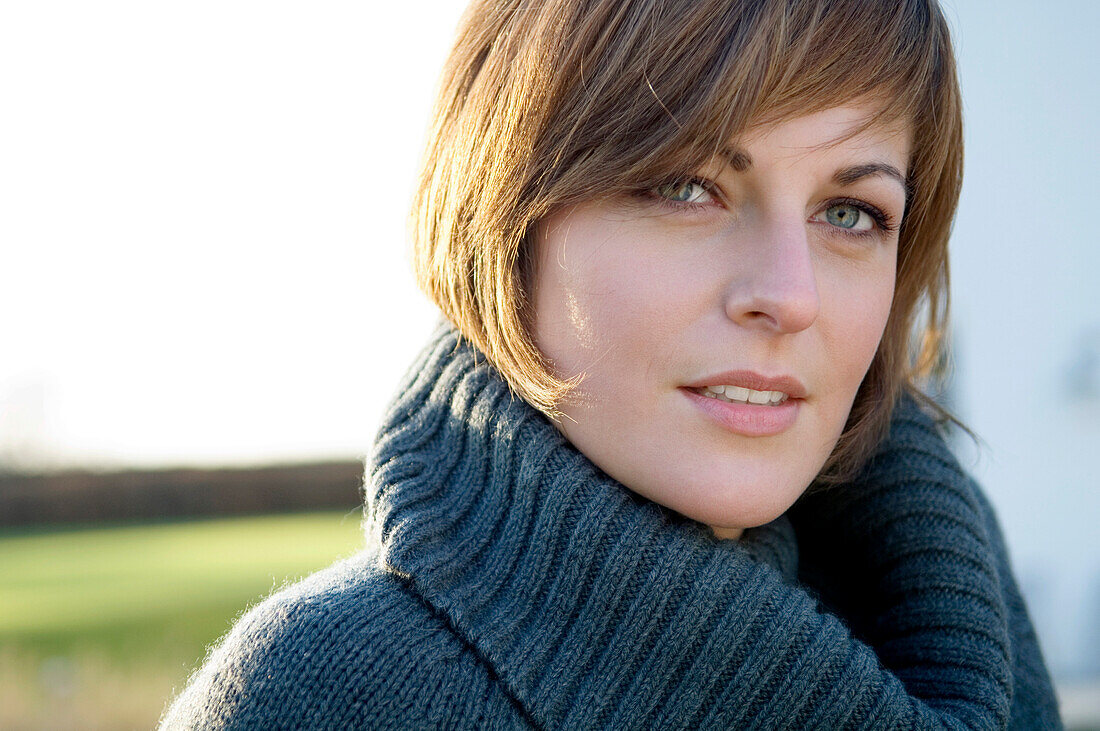 Portrait of a young woman smiling