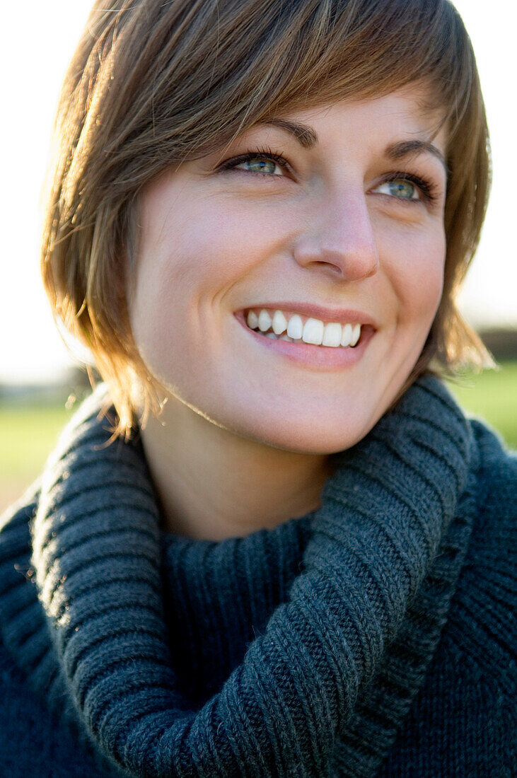 Close-up of a young woman smiling