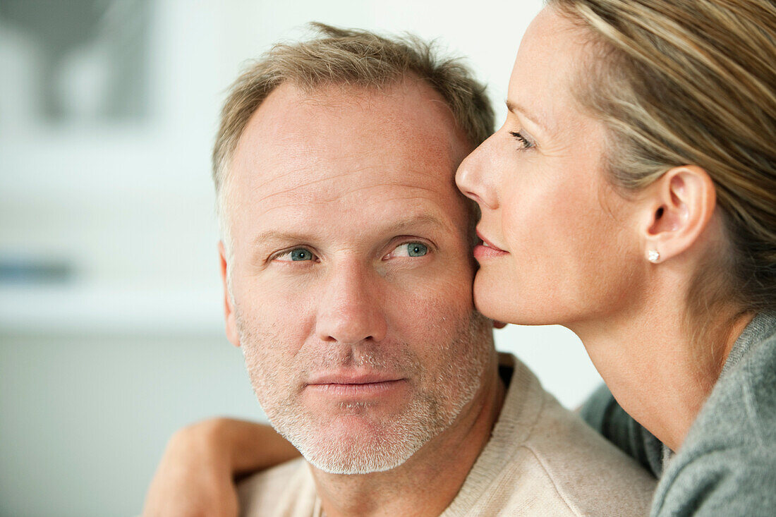 Close-up of a couple romancing