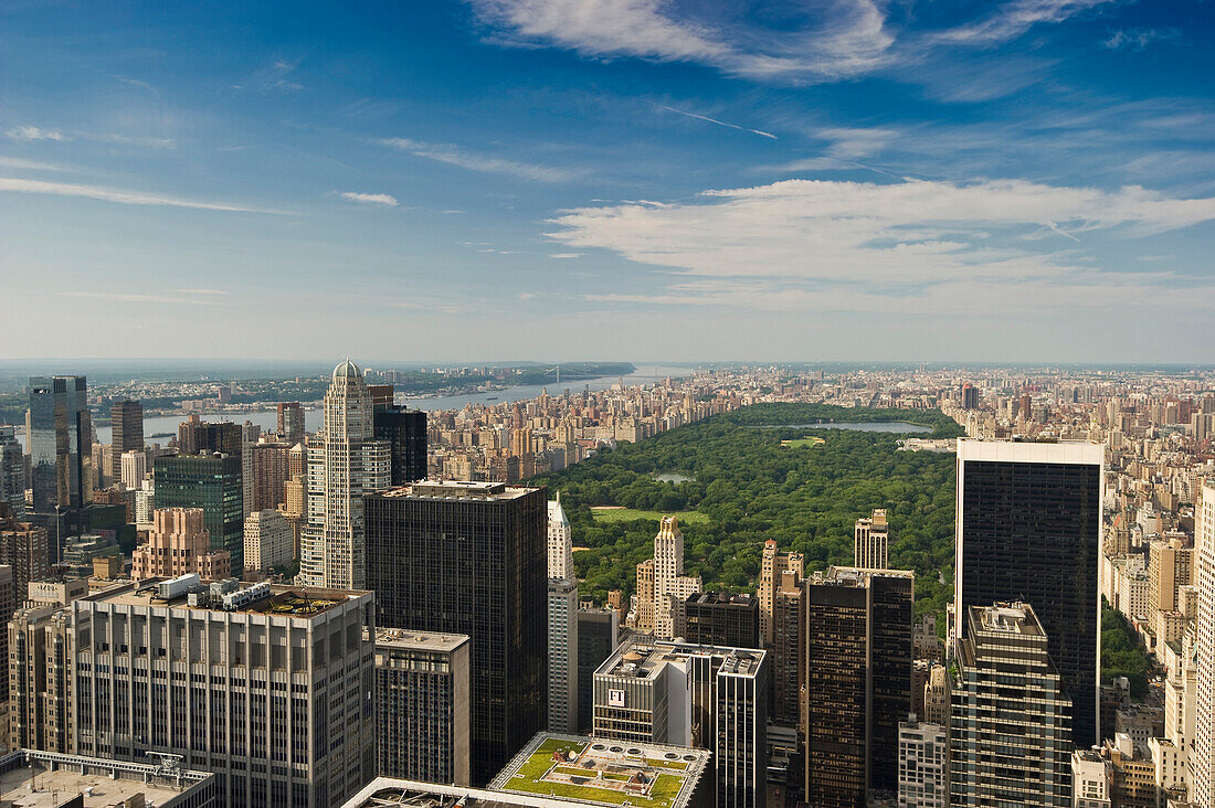 Blick auf den Central Park im Sonnenlicht, Manhattan, New York, USA, Amerika