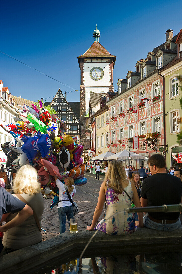 Schwabentor, Altstadt, Freiburg im Breisgau, Baden-Württemberg, Deutschland