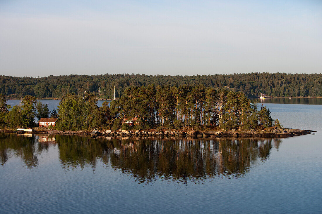 Houses on small island in Stockholm Archipelago, near Stockholm, Sweden