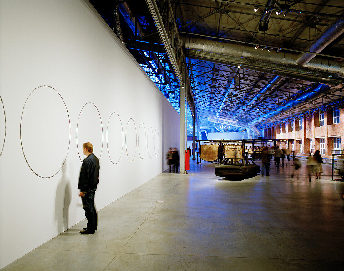 Visitor at an exibition at The Garage, Center for Contemporary Cultur, Moscow, Russia, Europe