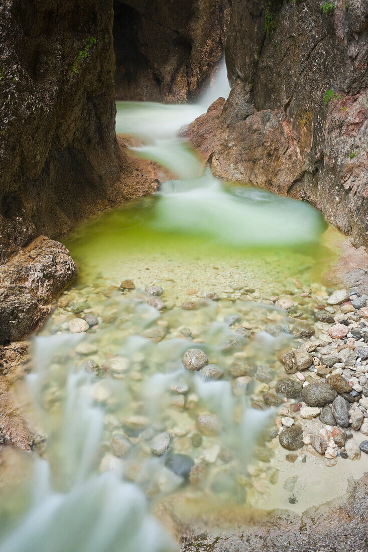 Stream at Almbachklamm, Berchtesgadener Land, Bavaria, Germany, Europe