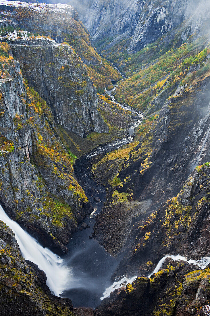Vøringsfossen Wasserfall und Fluss Bjoreio, Mabödalen, Vöringfossen, Hordaland, Norwegen