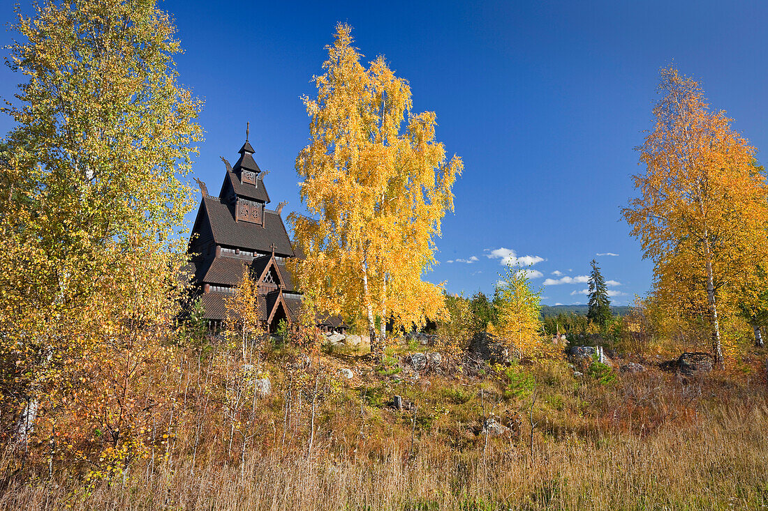 Stabkirche von Gol, Replikat, Norwegisches Volksmuseum, Bygdøy, Norwegen