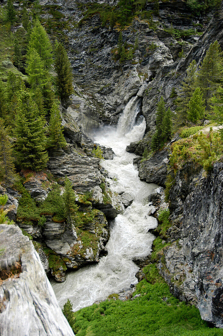 Wasserfall, Martelltal, Nationalpark Stilfser Joch, Alto Adige, Südtirol, Italien