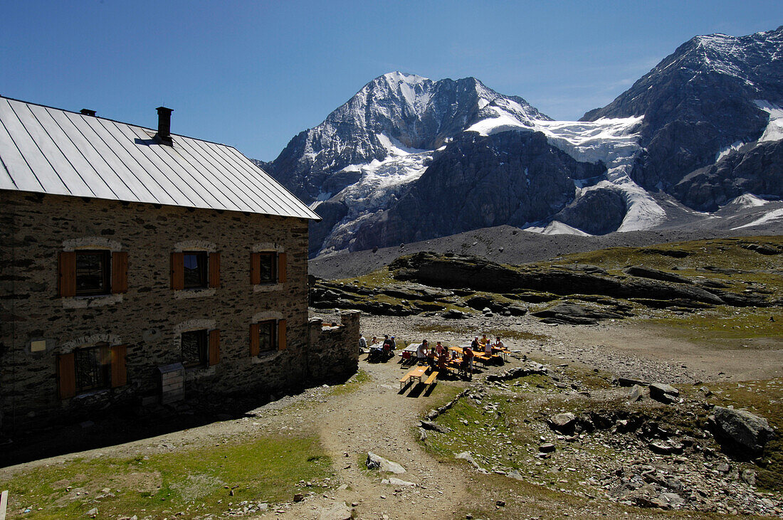 Schutzhütte, Königspitze, Ortlergruppe, Alto Adige, Südtirol, Italien