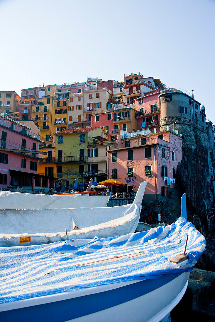 View of Manarolo in Cinque Terra, Liguria, Italy