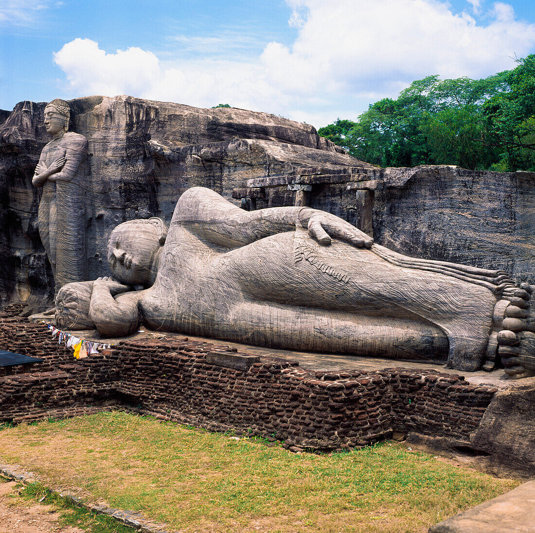 Giant reclining Buddha, Polonnaruwa, Sri Lanka.