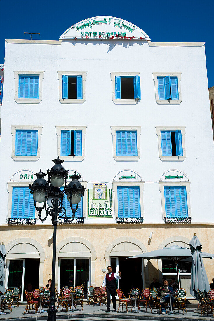 Main square at entrance of the medina, Tunis, Tunisia, North Africa