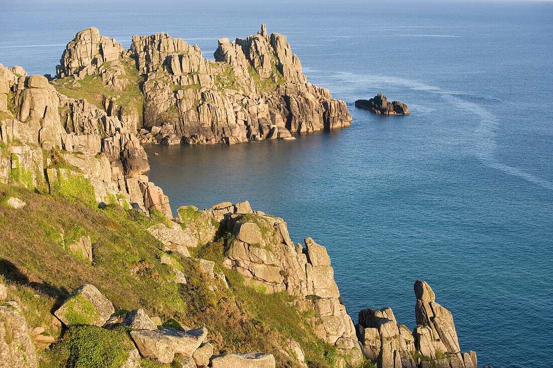 East of Logans rock, near Porthcurno, Cornwall, England