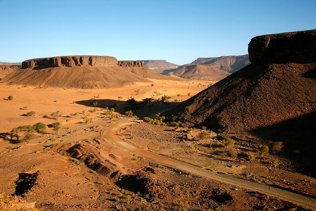 Africa, Maghreb, North africa, Mauritania, Adrar area (south of Atar), Agroua site near Tourfine mountain pass and Terjit