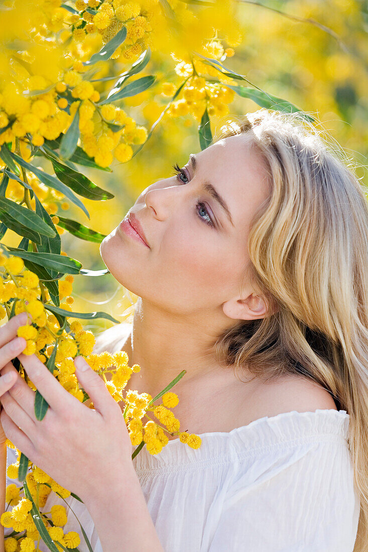 Young woman in a garden