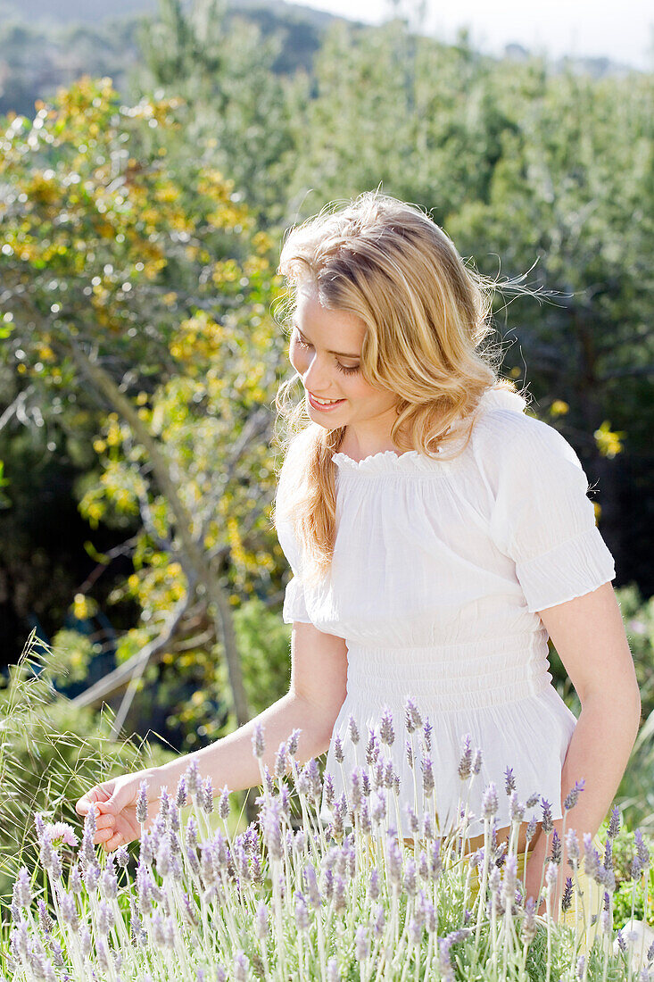 Young woman in a garden