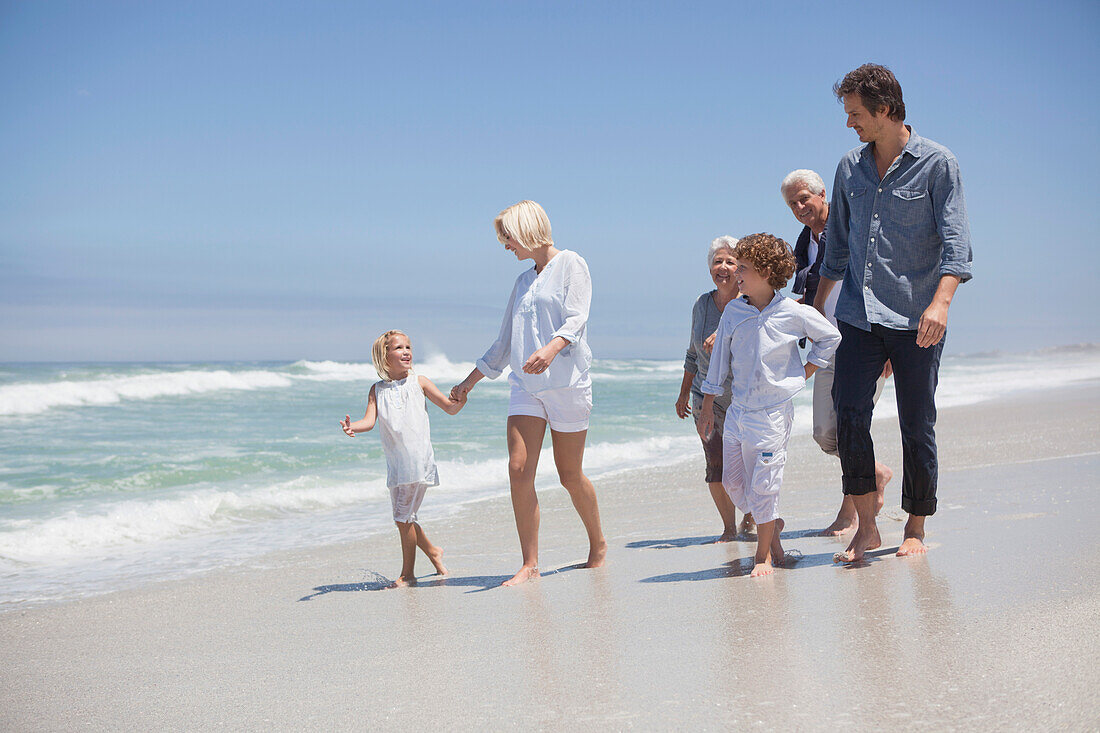 Family enjoying on the beach