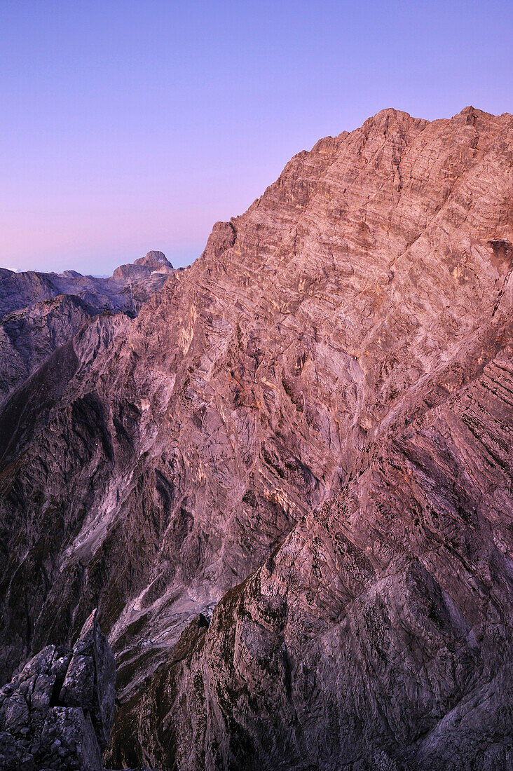 Watzmann Eastface seen from Third Watzmannkind, Watzmann, Berchtesgaden National Park, Berchtesgaden Alps, Upper Bavaria, Bavaria, Germany