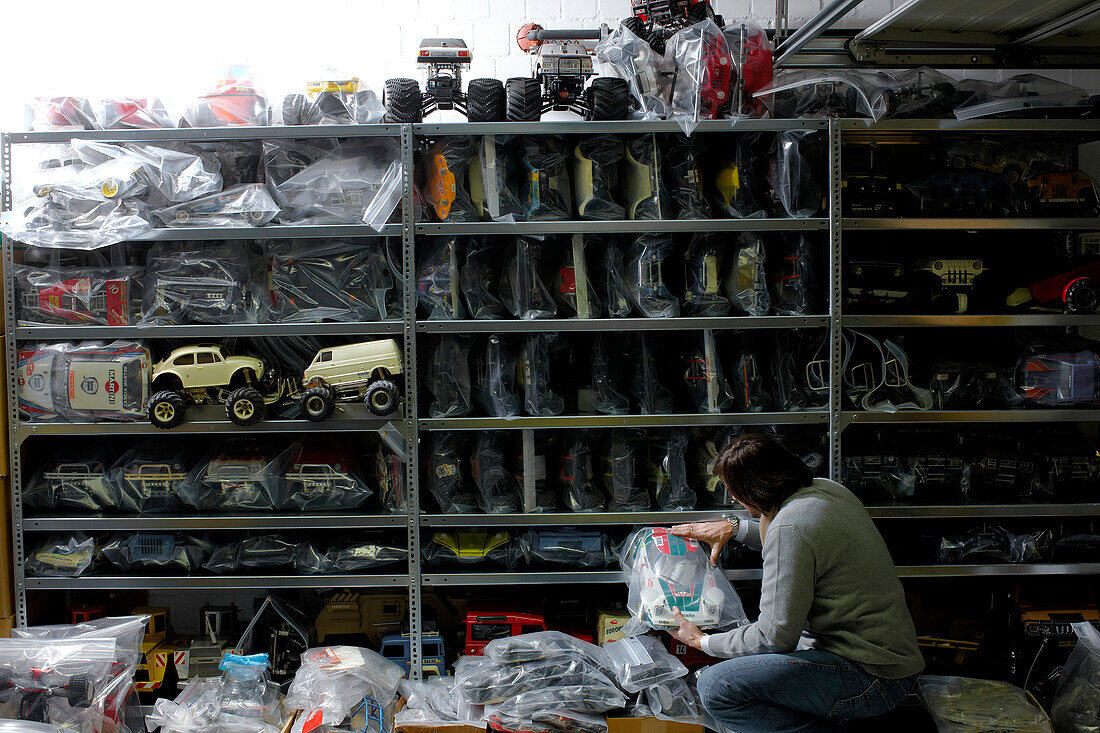 Model cars, collector, Hamburg, Germany