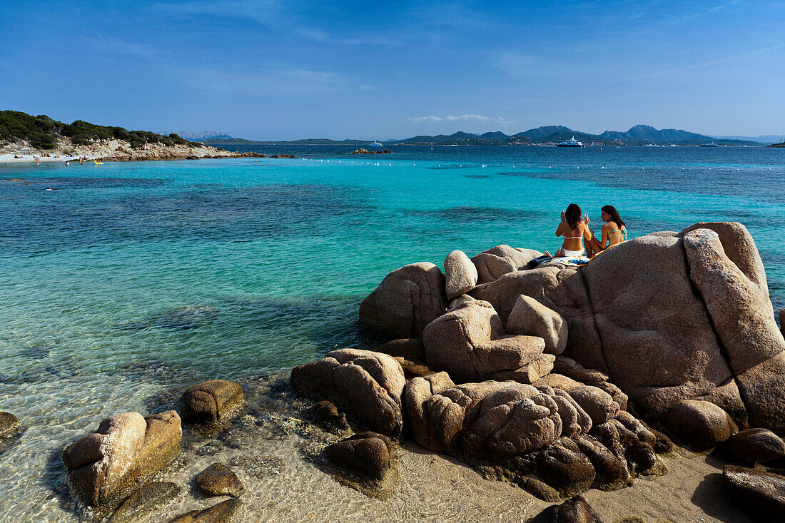 Sandstrand, Costa Smeralda, Cala Liscia Ruia, Sardinien, Italien