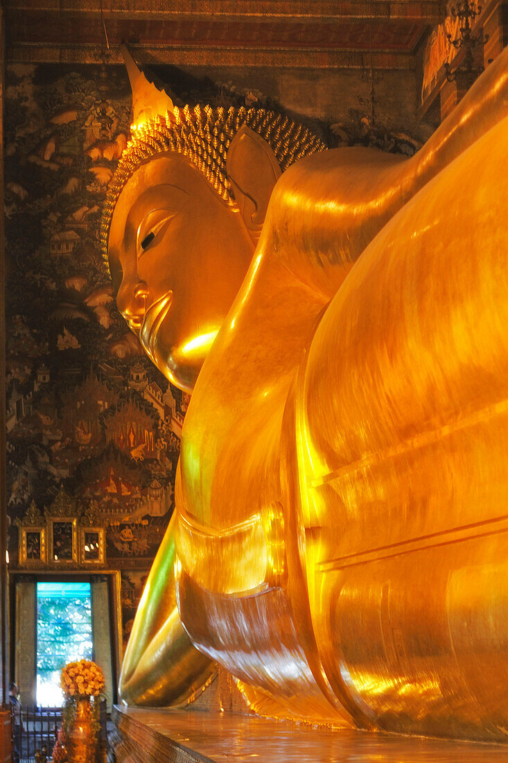 Liegender Bhuddha, Wat Po, Bangkok, Thailand, Asien