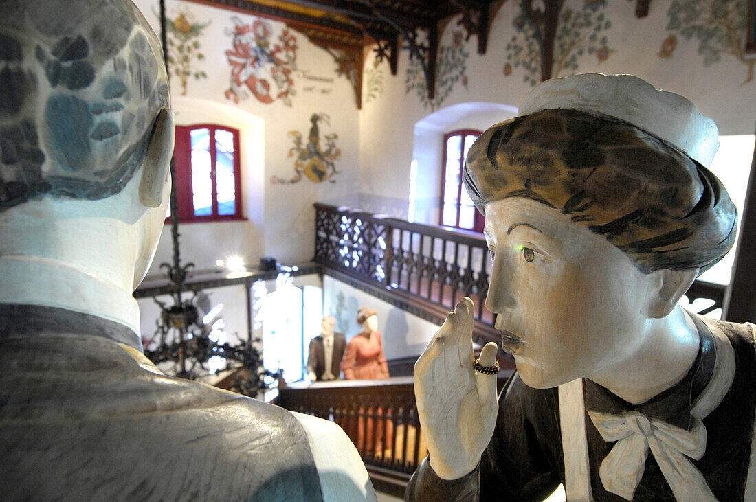 Detail inside of museum Touriseum at Trauttmansdorff castle, Merano, Alto Adige, South Tyrol, Italy, Europe