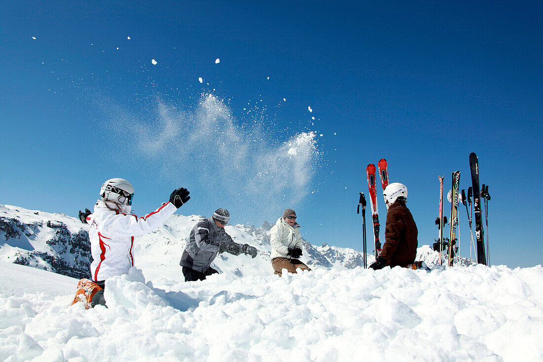 France, Alps, Savoie, Courchevel, family winter vacation