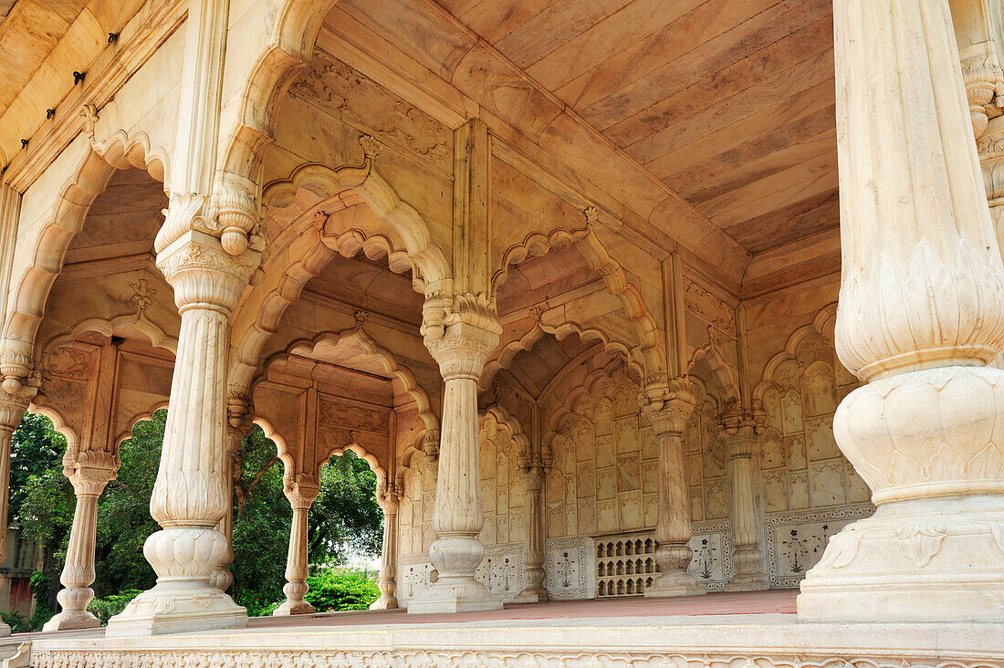 Marble Hall, Red Fort, UNSECO World Heritage Site, Old Delhi, Delhi, India
