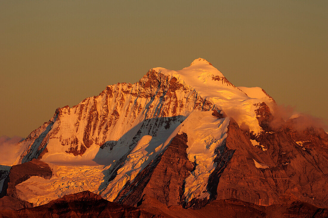 View from mount Niesen to Jungfrau, UNESCO World Heritage Site Jungfrau-Aletsch protected area, canton of Bern, Switzerland