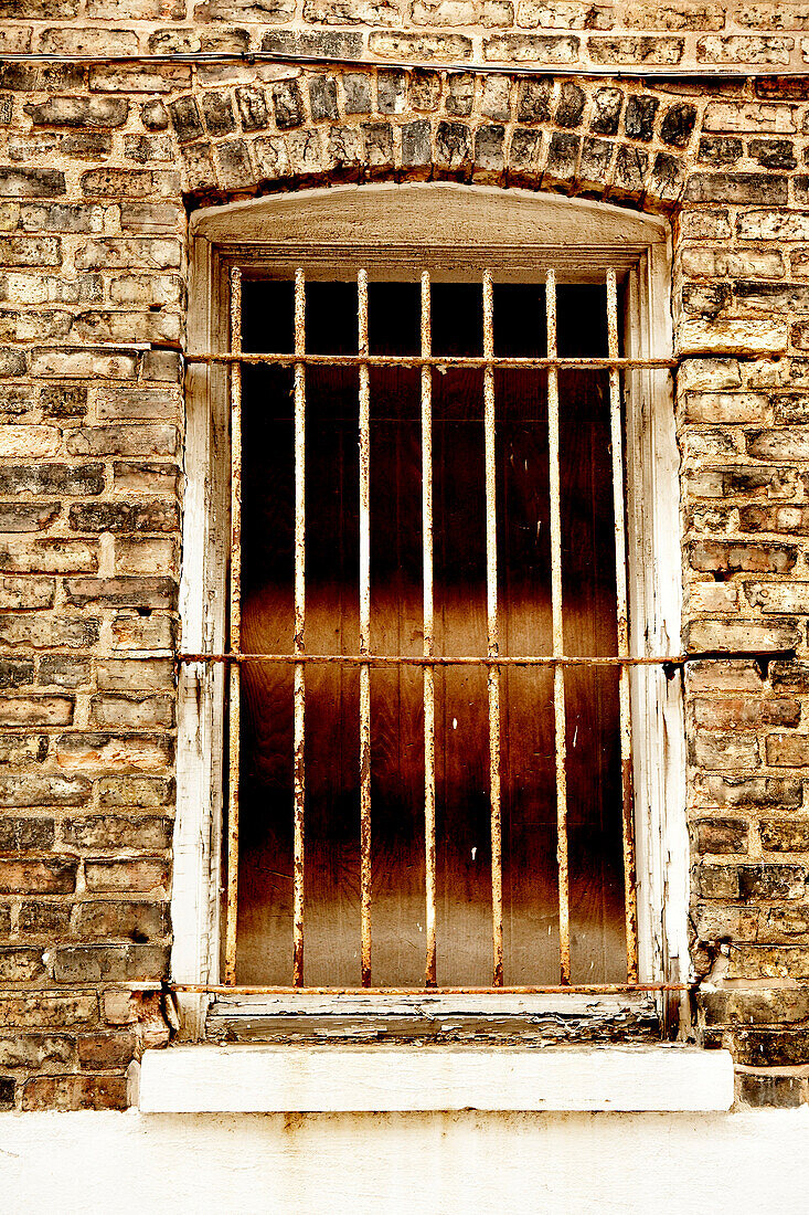 Window With Metal Security Bars