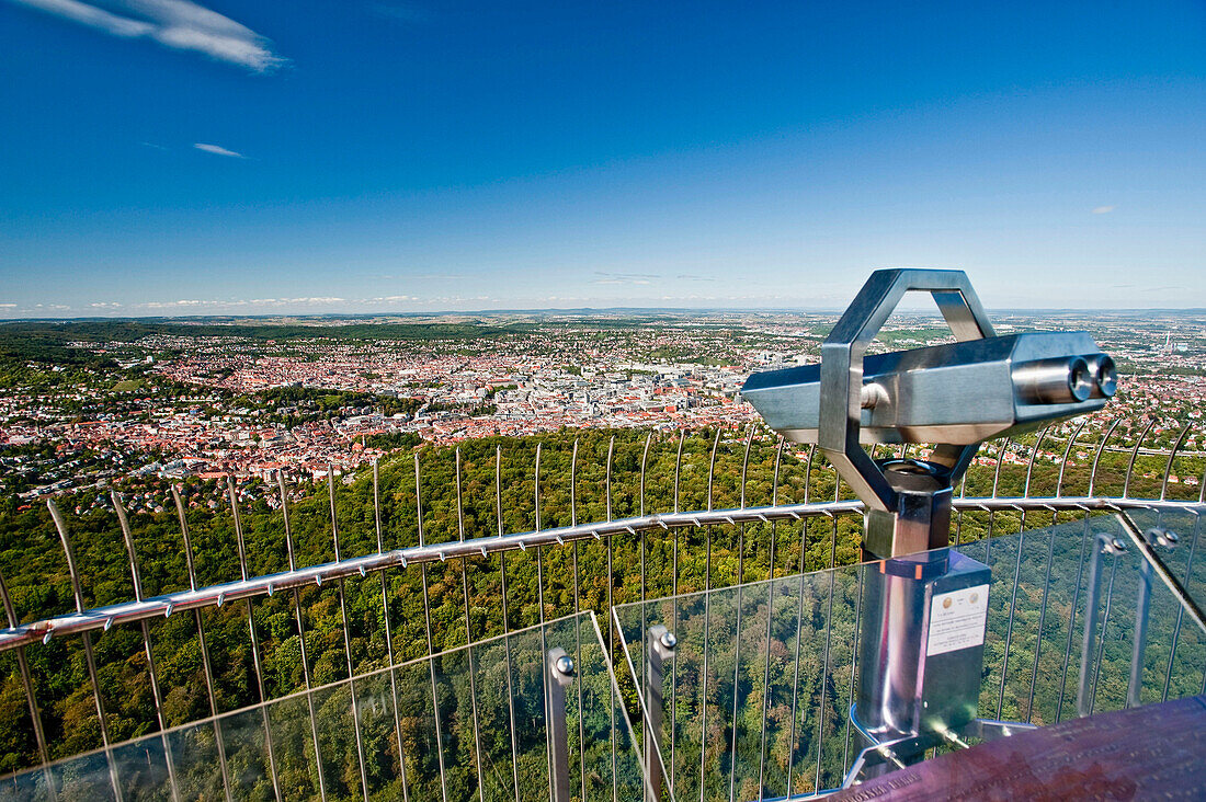 View towards Stuttgart from the television tower, Baden-Wurttemberg, Germany