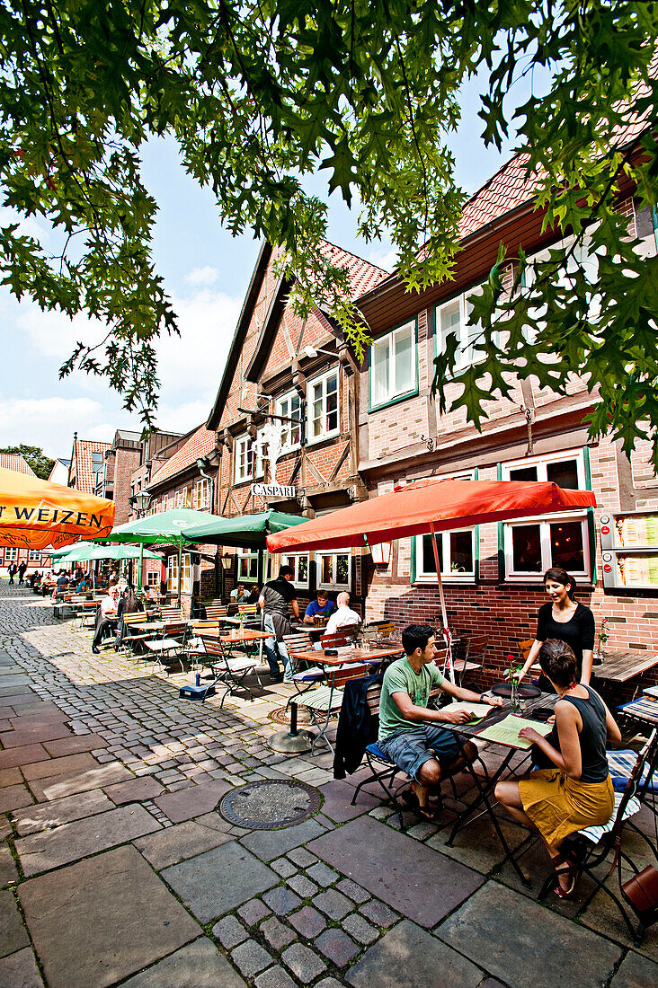 Old timbered houses in Lammertwiete, Hamburg-Harburg, Hamburg, Germany