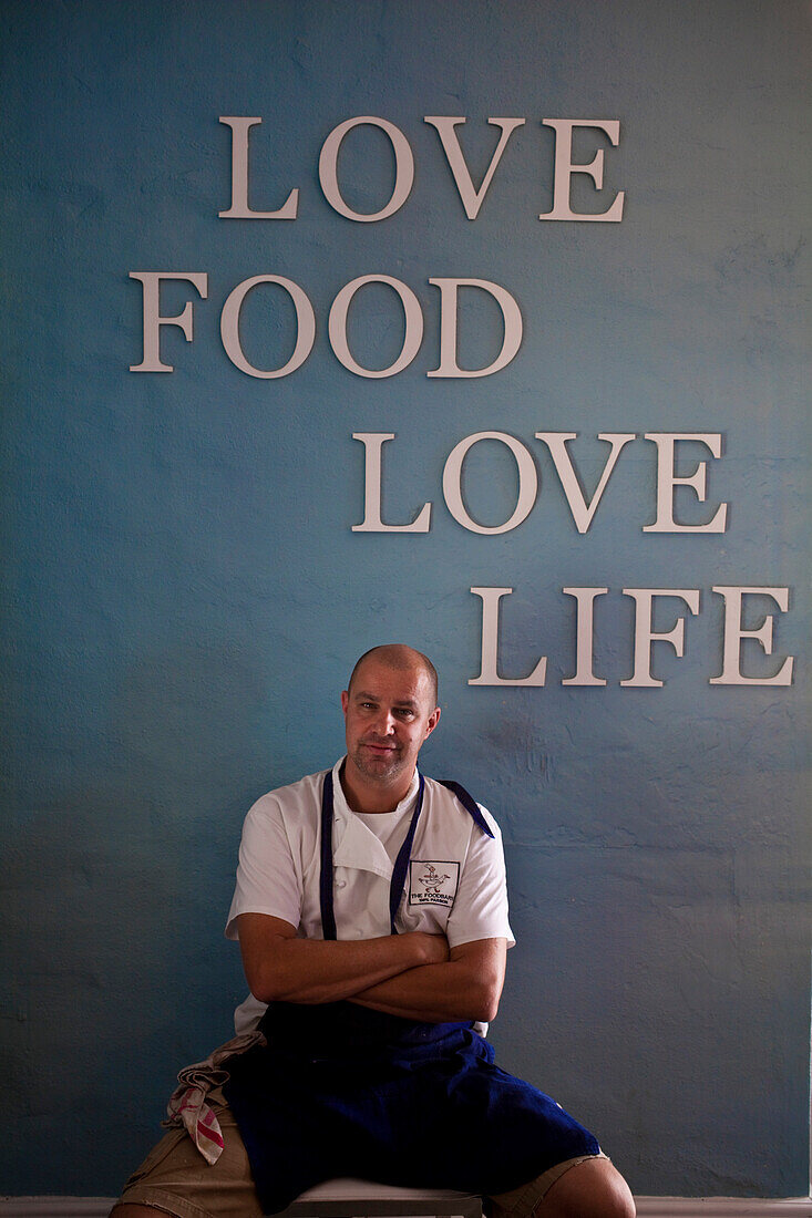 Chefkoch Franck Dangereux, Restaurant The Foodbarn, Noordhoek, West-Kap, Südafrika, RSA, Afrika