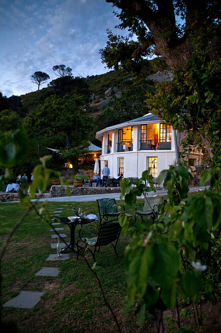 Impression at dusk at Restaurant Roundhouse, Camps Bay, Cape Town, Western Cape, South Africa, RSA, Africa