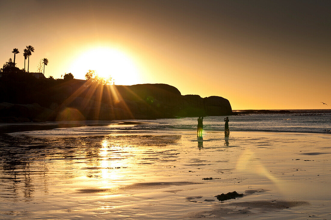 Abendstimmung am Clifton Beach, Kapstadt, Westkap, Südafrika, RSA, Afrika