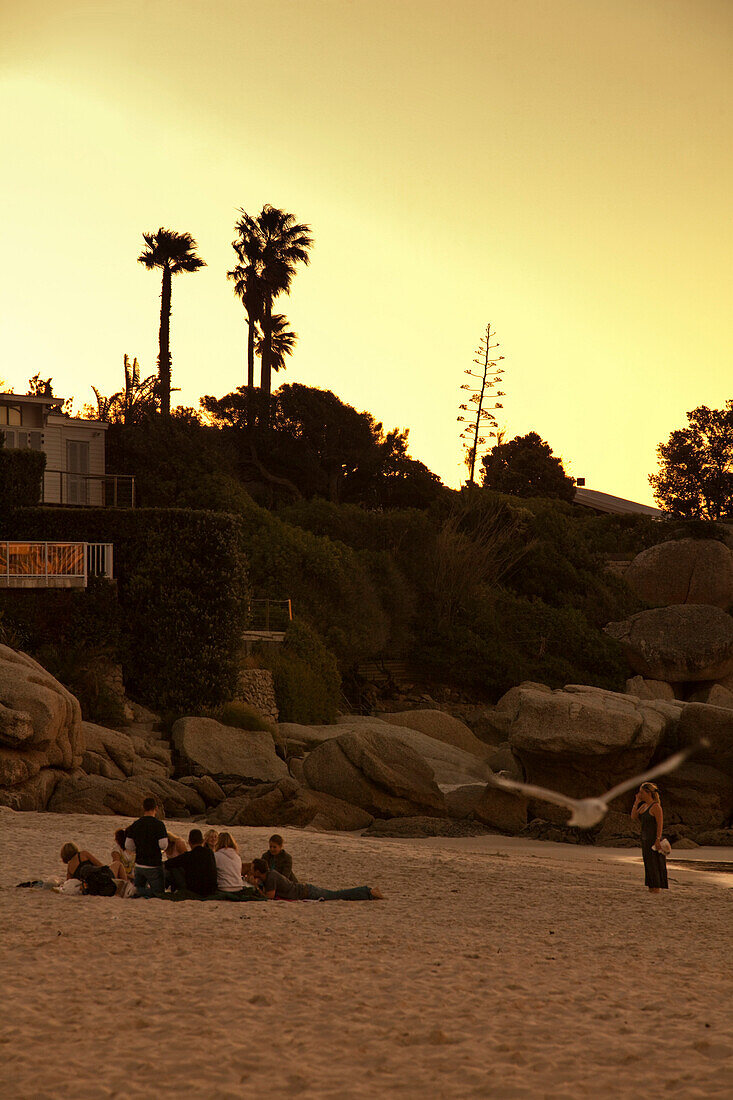 Abendstimmung am Clifton Beach, Kapstadt, Westkap, Südafrika, RSA, Afrika