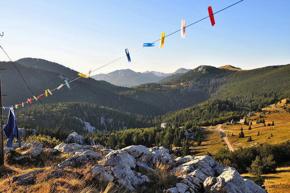 Aussicht vom Vucjak, Velebit Nationalpark, Adriaküste, Kroatien