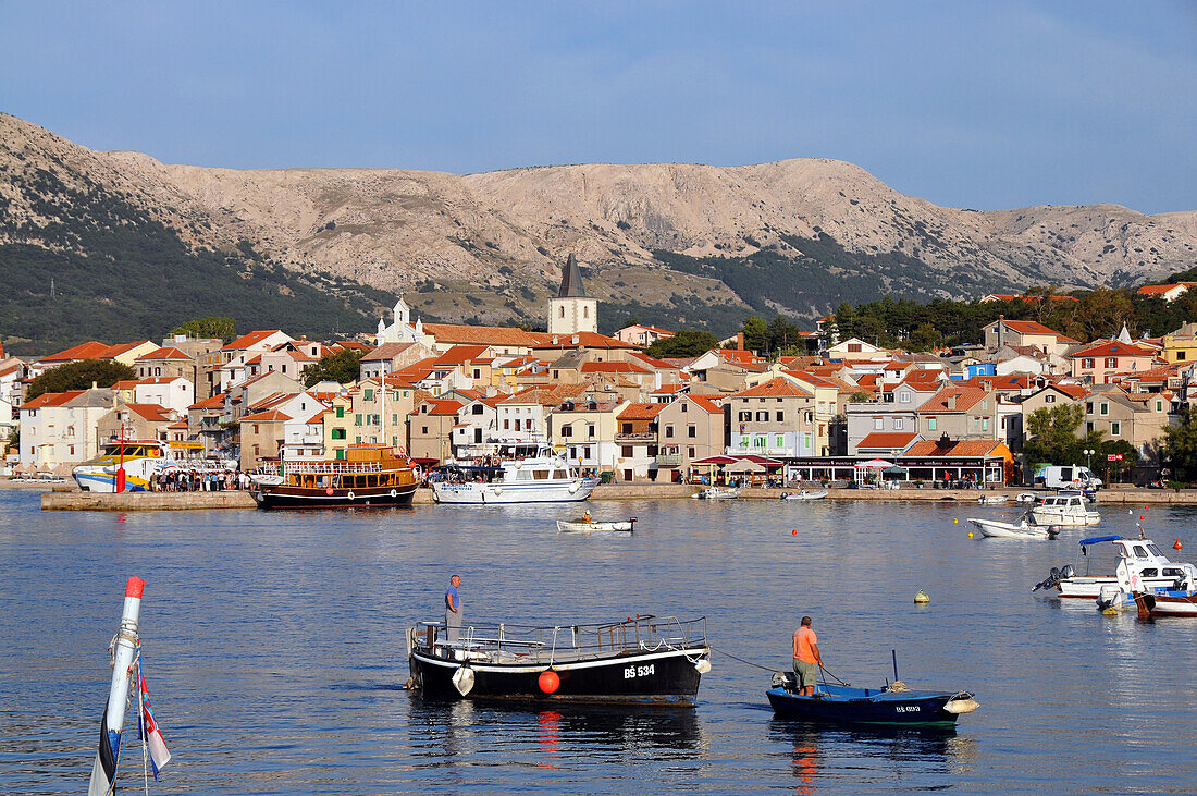 Blick auf Baska, Insel Krk, Kvarner Bucht, Kroatien