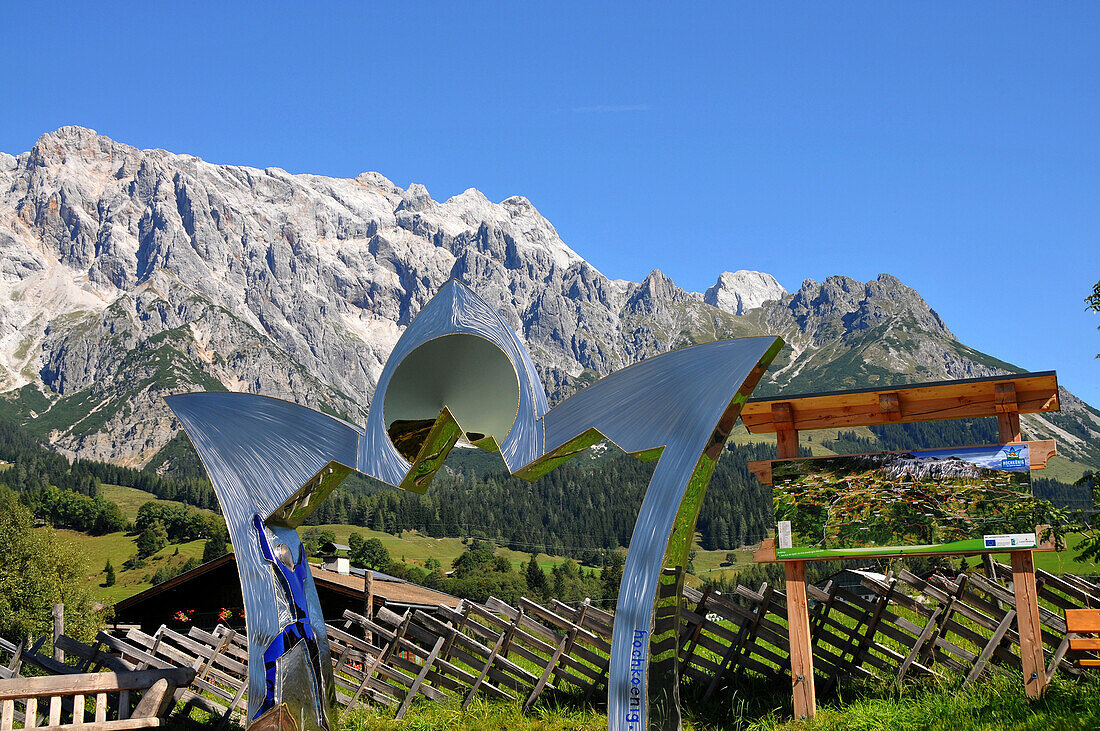 Crown sculpture at Hochkoenig near Muehlbach, Pongau, Salzburg-land, Austria