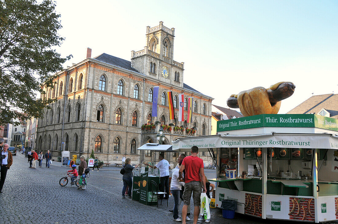 Weimarer Rathaus am Markt, Weimar, Thüringen, Deutschland