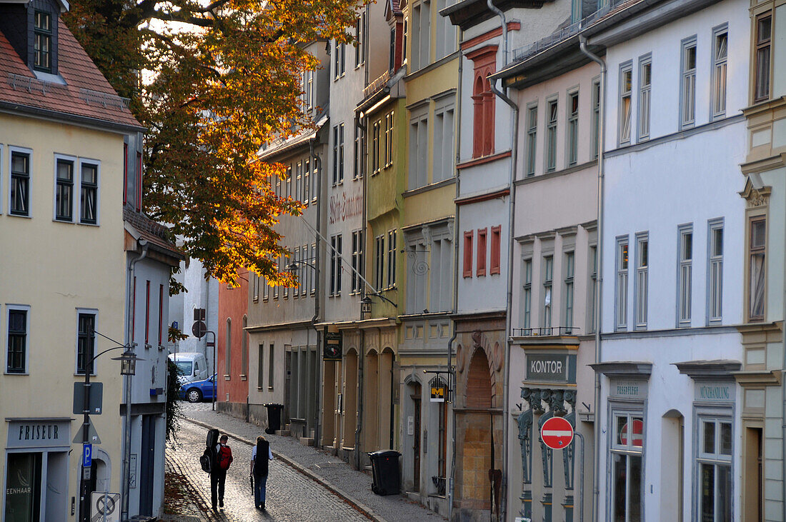 In the alleys of the old town, Vorwerksgasse, Weimar, Thuringia, Germany
