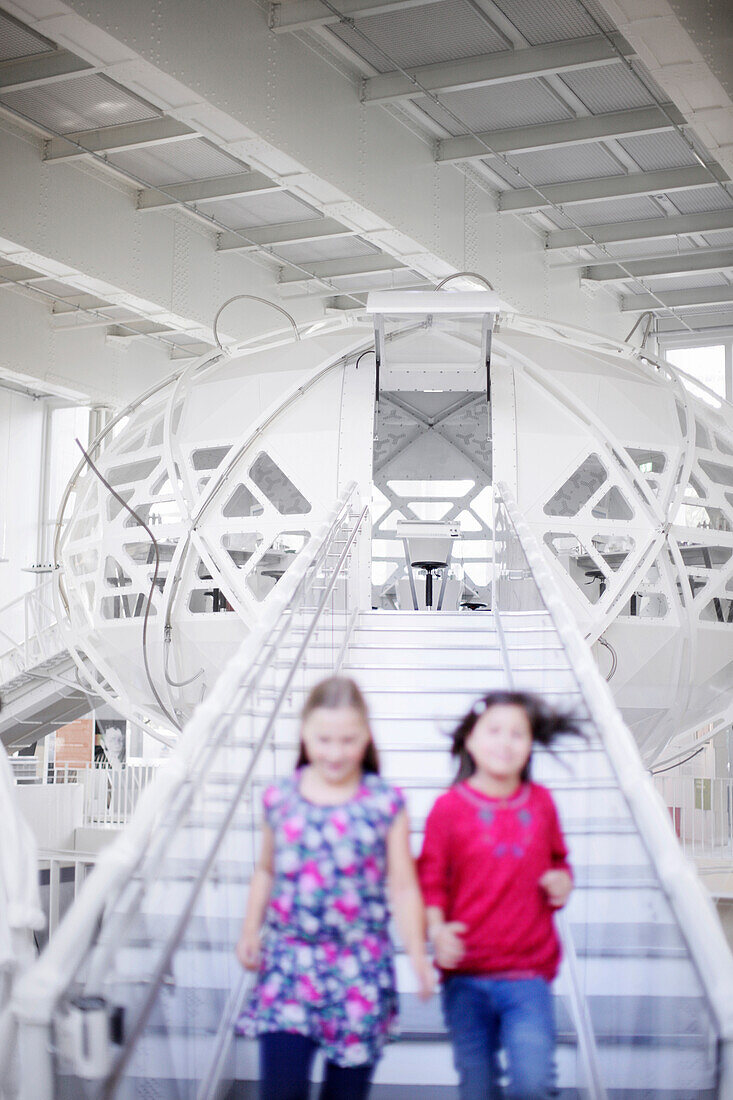 Family in the Deutsches Museum, German Museum, Center for New Technologies, Munich, Bavaria, Germany