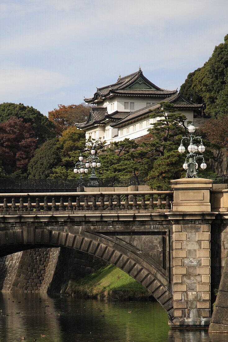 Japan, Tokyo, Imperial Palace, Nijubashi Bridge