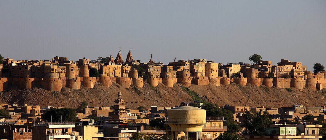 India, Rajasthan, Jaisalmer, panoramic general view, skyline
